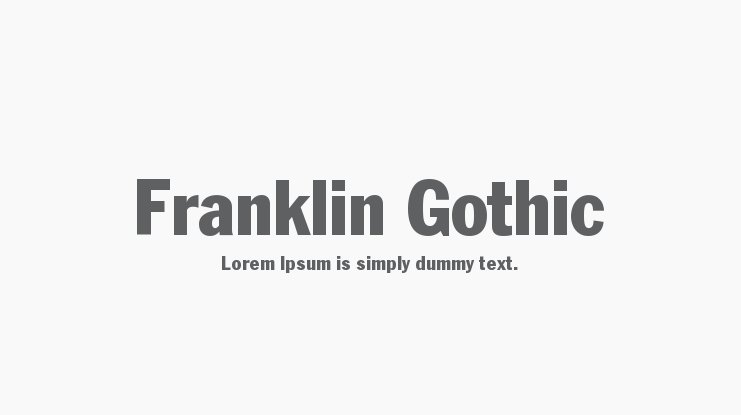 Franklin gothic font download mac os